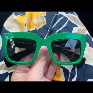 Prada Poeme Green Black Sunglasses! NEW w/o tags!